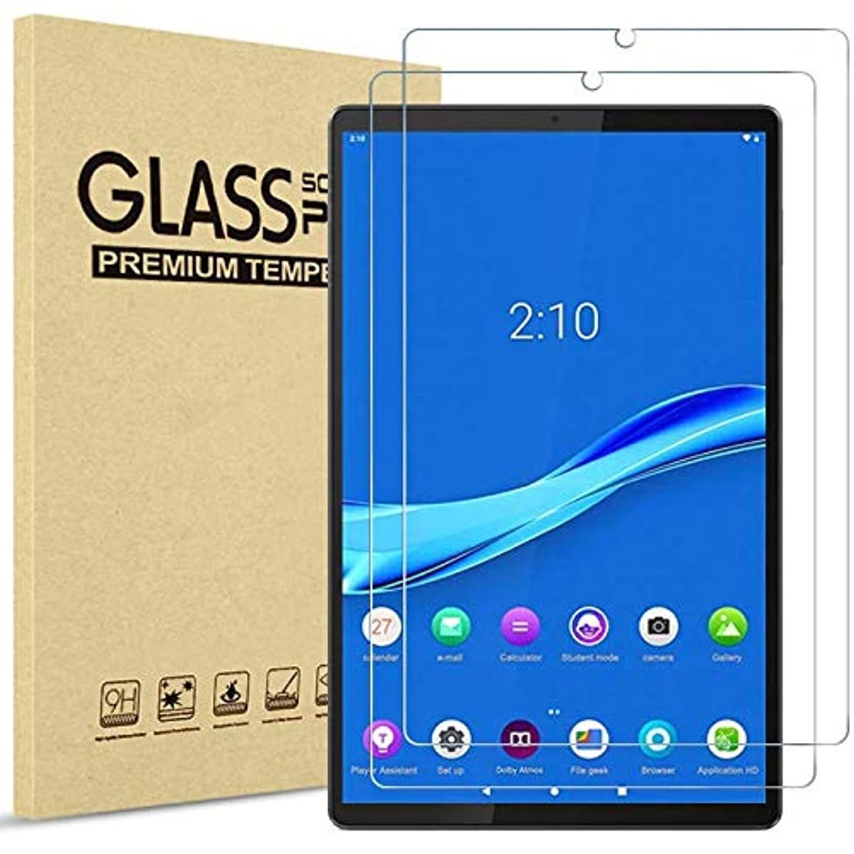 ProCase Lenovo Tab M10 FHD Plus Case 10.3 Inch (2020 2nd Gen) Bundle with [2 Pack] ProCase Lenovo Tab M10 FHD Plus 10.3 Inch Screen Protector TB-X606F TB-X606X