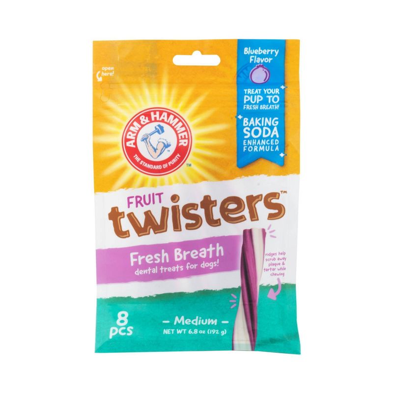 Arm & Hammer Twisters Pet Treats Blueberry Flavor Dog Treats - 8ct