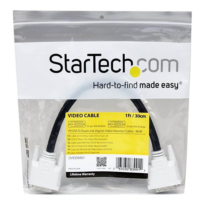 com Dual Link DVI Cable 1 ft Male to Male 2560x1600 DVID Cable Computer Monitor Cable DVI Cord Video Cable DVIDDMM1