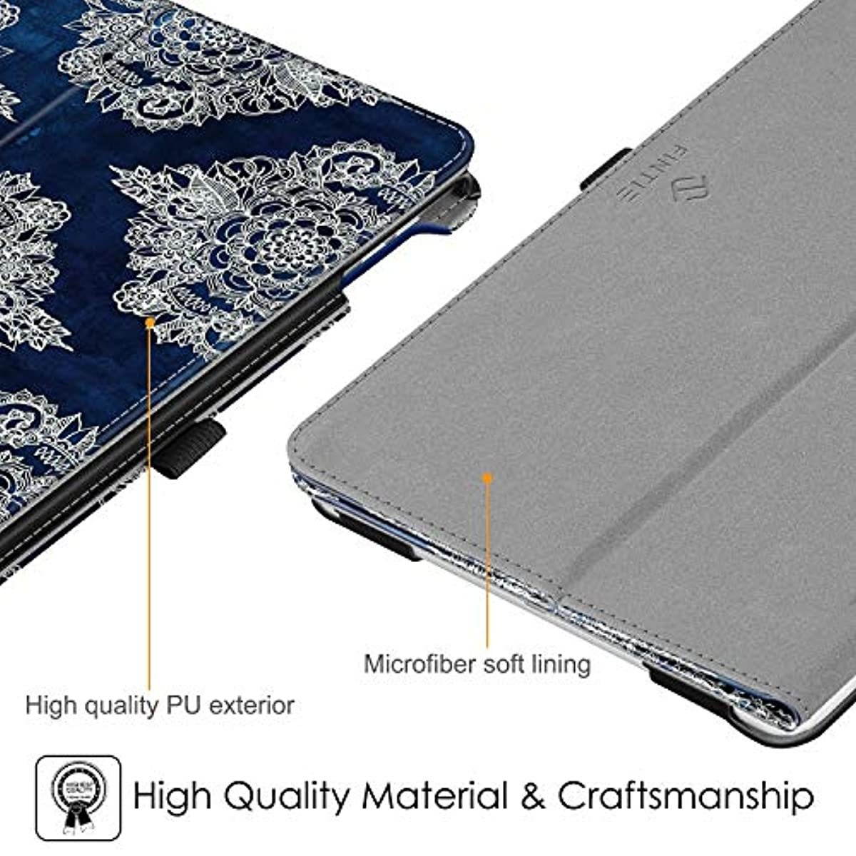 Fintie Case with Pencil Holder for iPad 7th Gen 10.2 Inch 2019 - Premium Vegan Leather Stand Back Cover, Support Auto Sleep/Wake, Indigo Dreams