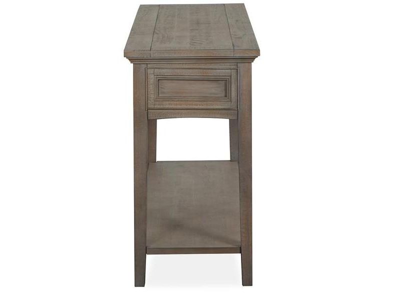 Valeri Modern Flared Glass Top Sofa Table Satin Plated - HOMES: Inside + Out