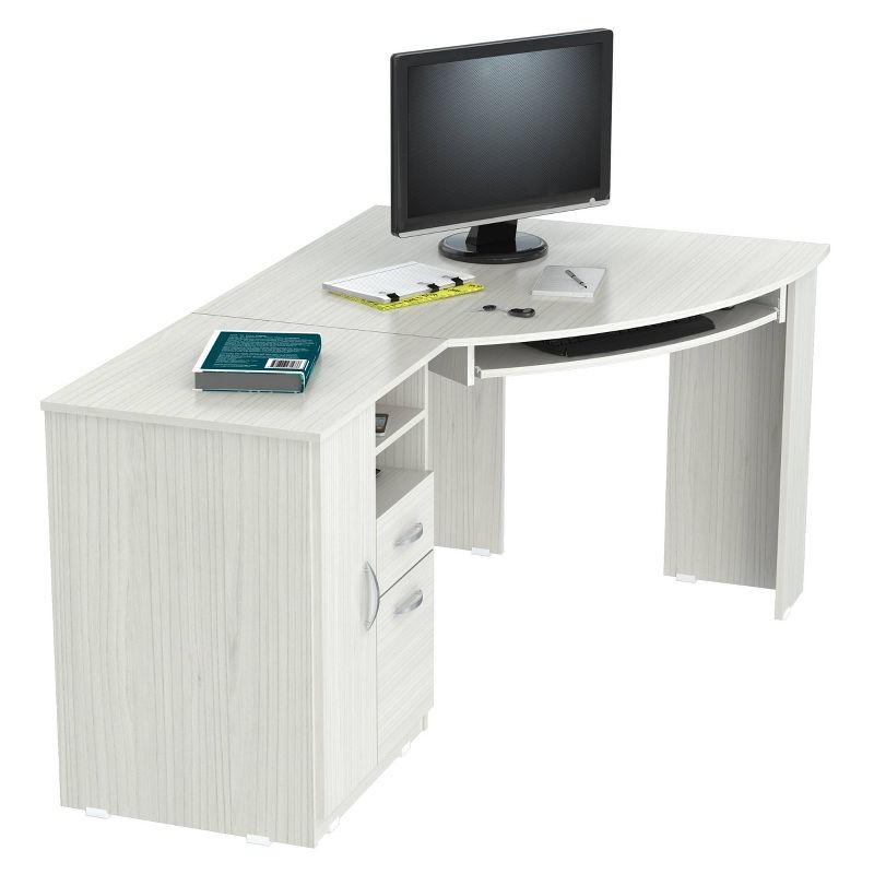 Corner Computer Desk Washed Oak - Inval