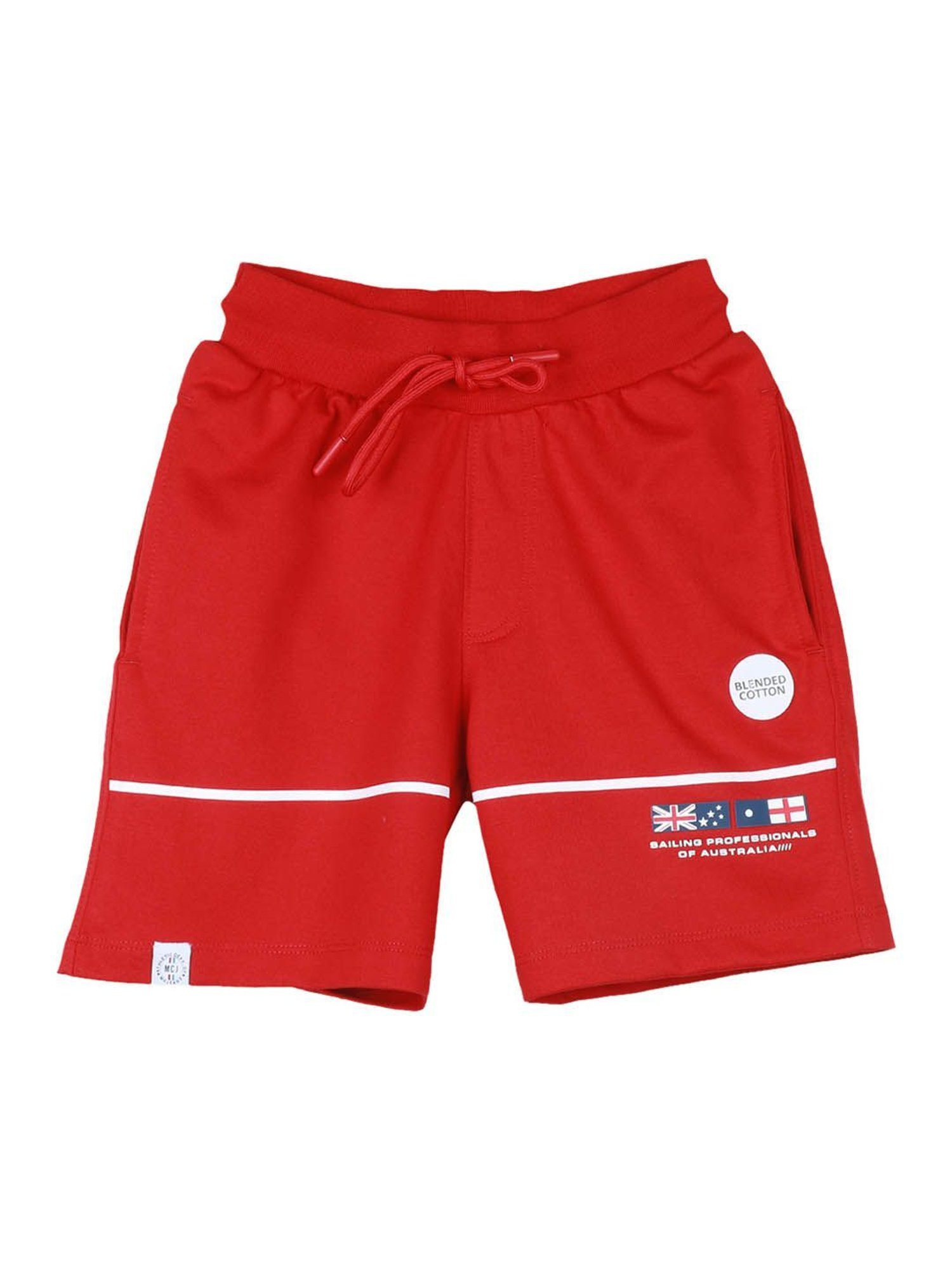Monte Carlo Kids Red Solid Bermuda