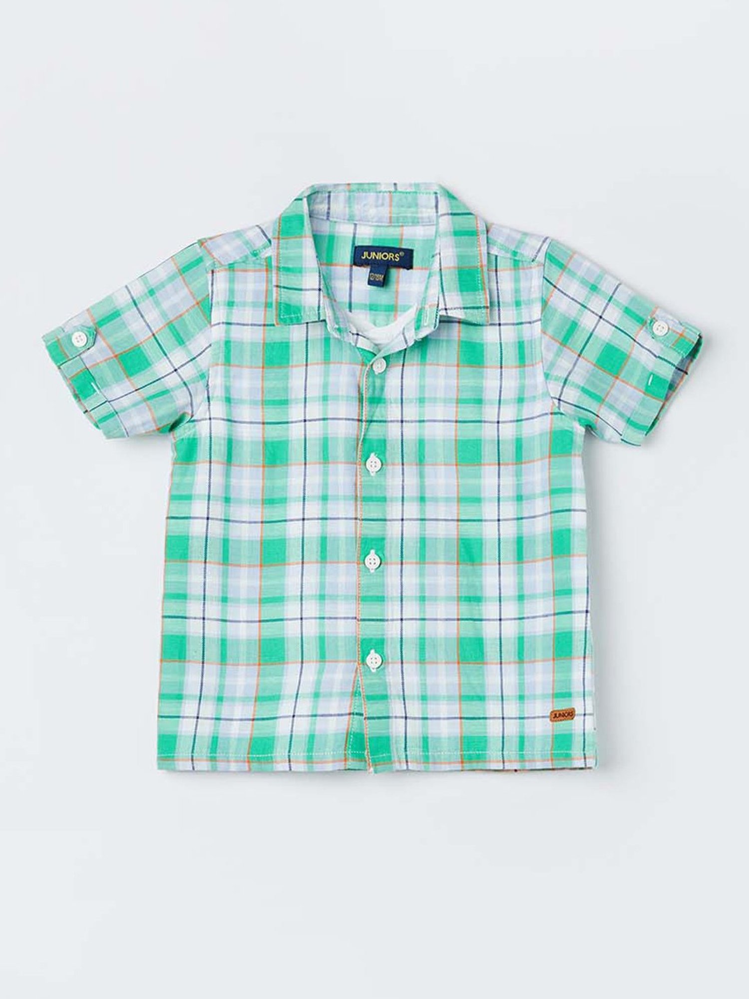 Juniors by Lifestyle Kids Blue & White Cotton Chequered Shirt