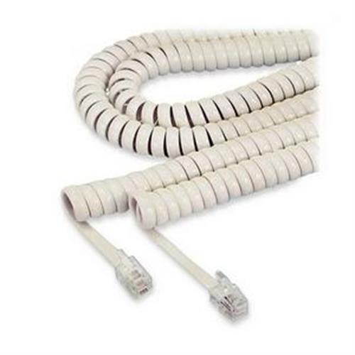 Softalk Coiled Phone Cord Plug/Plug 25 ft. Ivory 42265