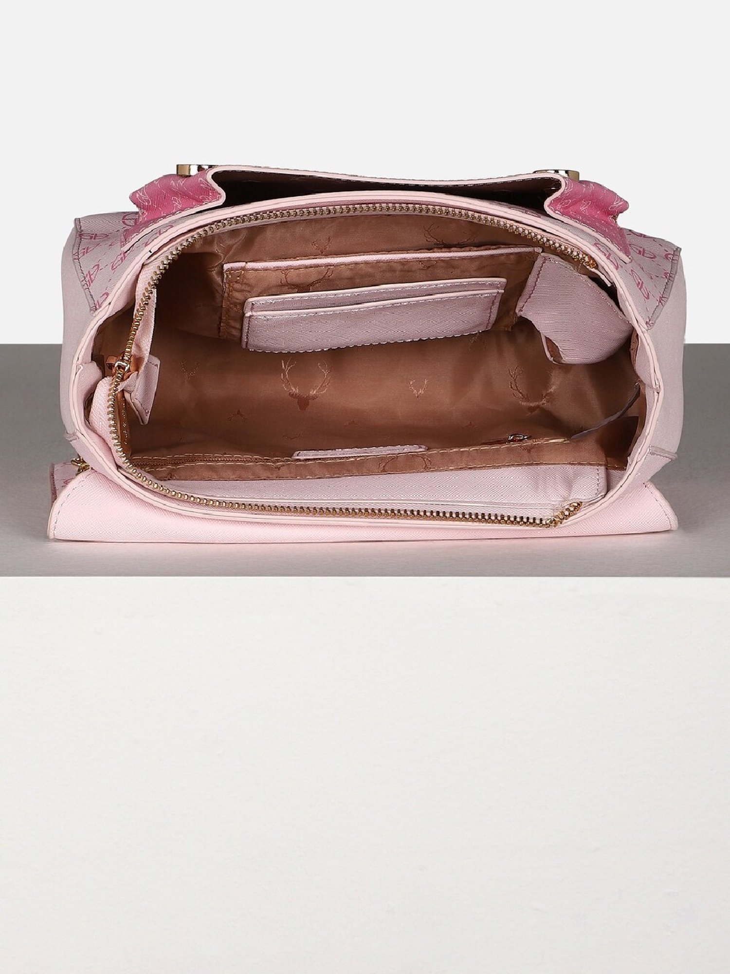 Allen Solly Pink Printed Sling Handbag