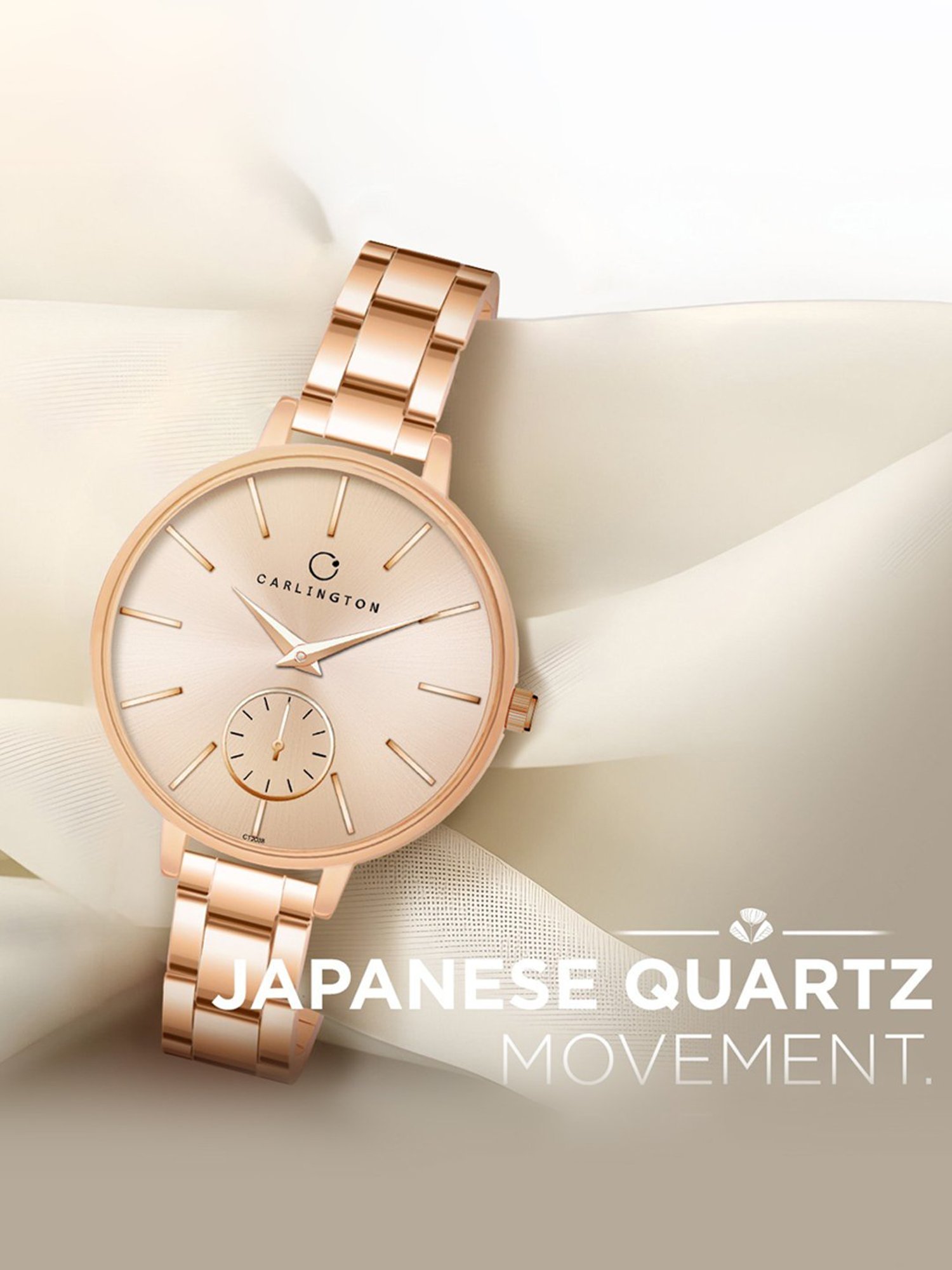 Carlington Iconic 2038 RoseGold Analog Watch for Women