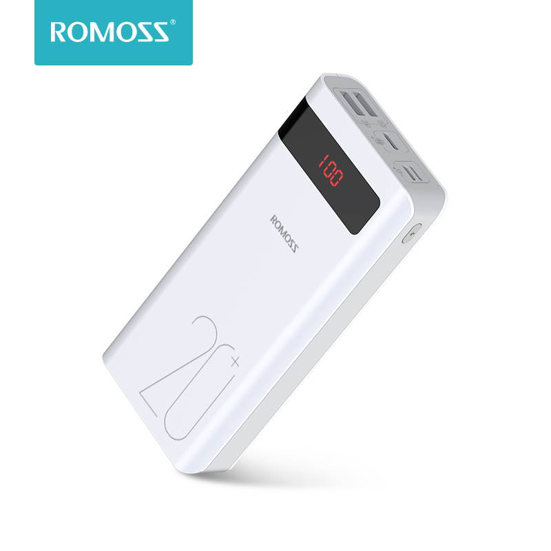 ROMOSS USB-C PD Power Bank 20000mAh LED, 18W Quick Charge QC3.0 Portable Charger Fit for iPhone 11/11 Pro, iPad, Samsung, Nintendo Switch, GoPros and Other USB Devices