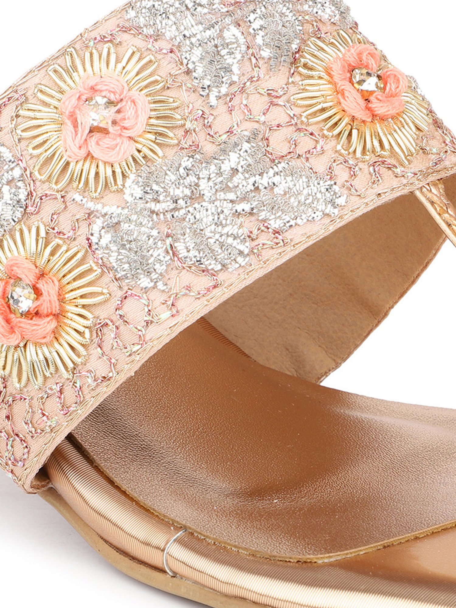 Inc.5 Women's Rose Gold Toe Ring Sandals