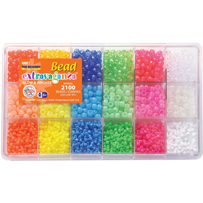 Bead Extravaganza Bead Box Kit 23oz-Glow & Brights