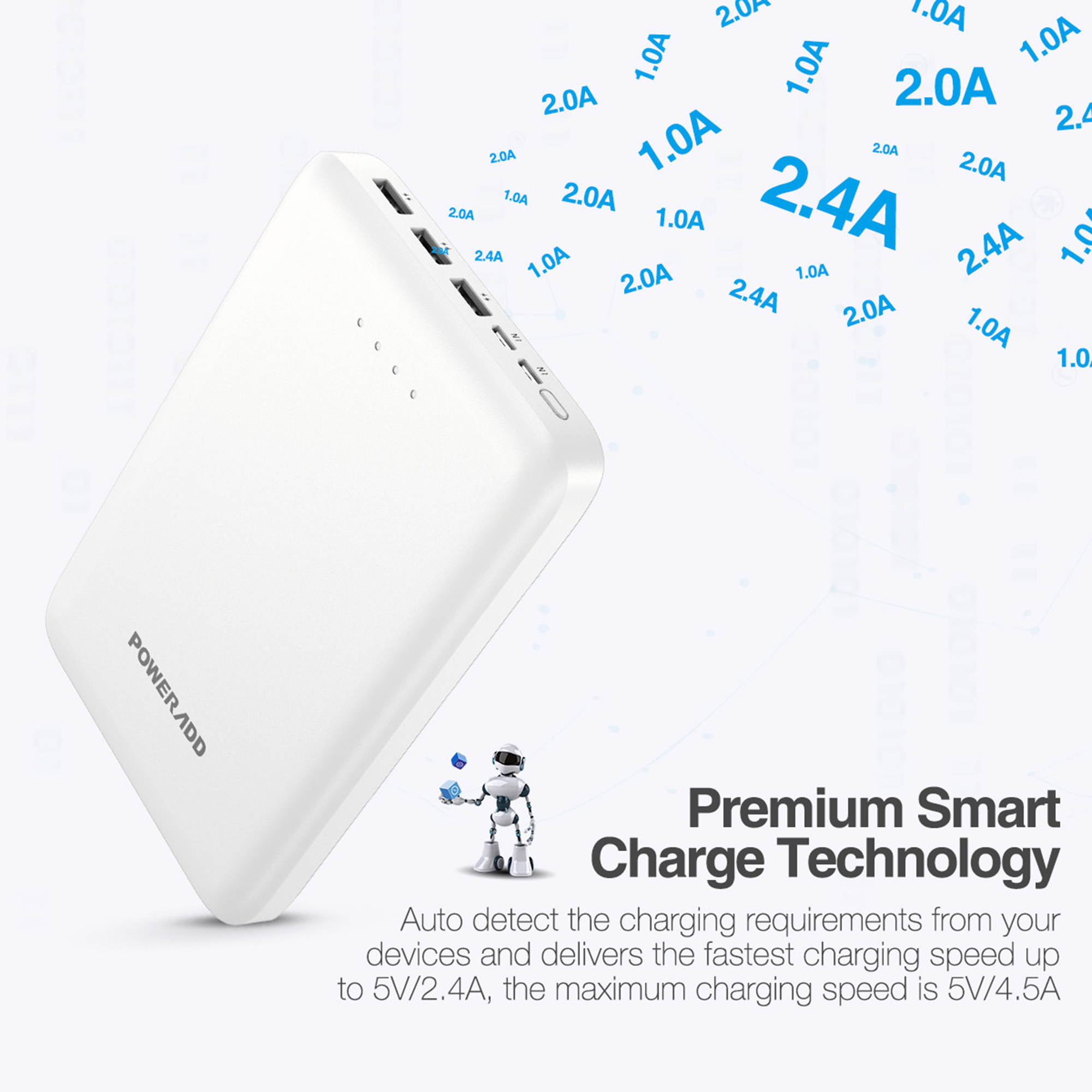 Poweradd Pilot Pro3 Power Bank 30000mAh Portable Charger Dual USB Ports External Battery for iPhone, iPad, Samsung, LG, Nexus Mobile Cellphone