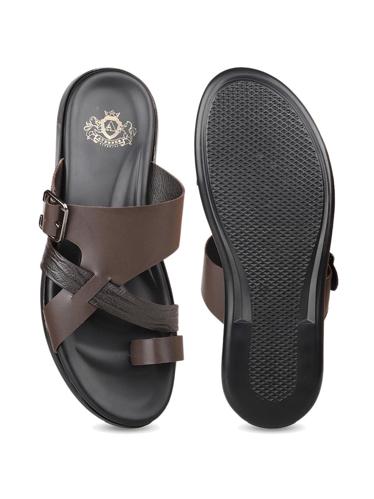Atesber by Inc.5 Men's Brown Toe Ring Sandals
