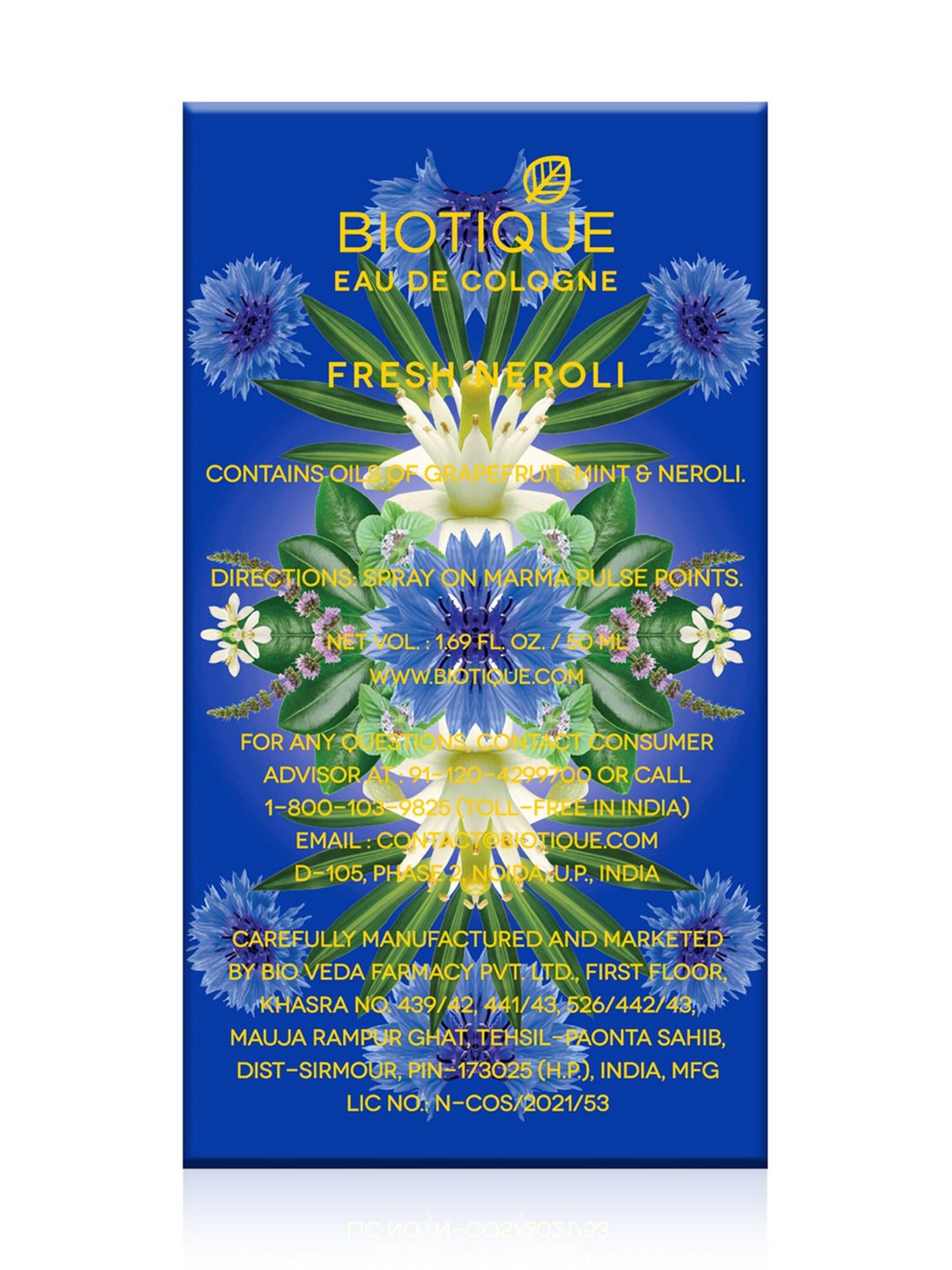 BIOTIQUE Fresh Neroli Eau de Cologne - 50 ml