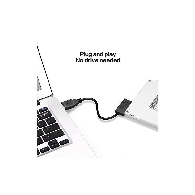 USB 30 to 7+6 13Pin Slimline SATA Cable Indicator for Notebooks DVDCDROM for HDD Caddy Drive Adapter