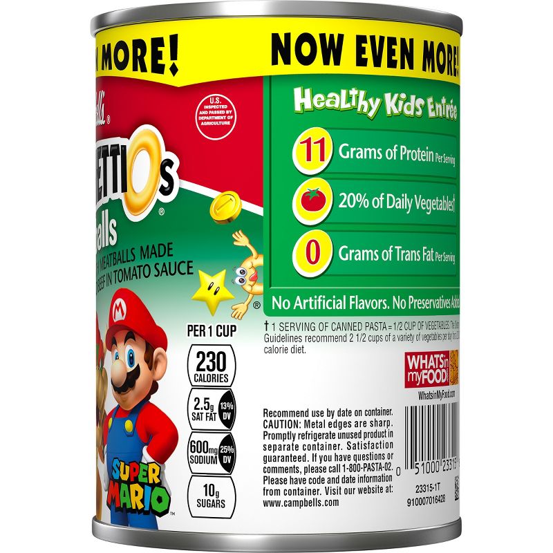 Campbell's SpaghettiOs with Meatballs Super Mario 14oz