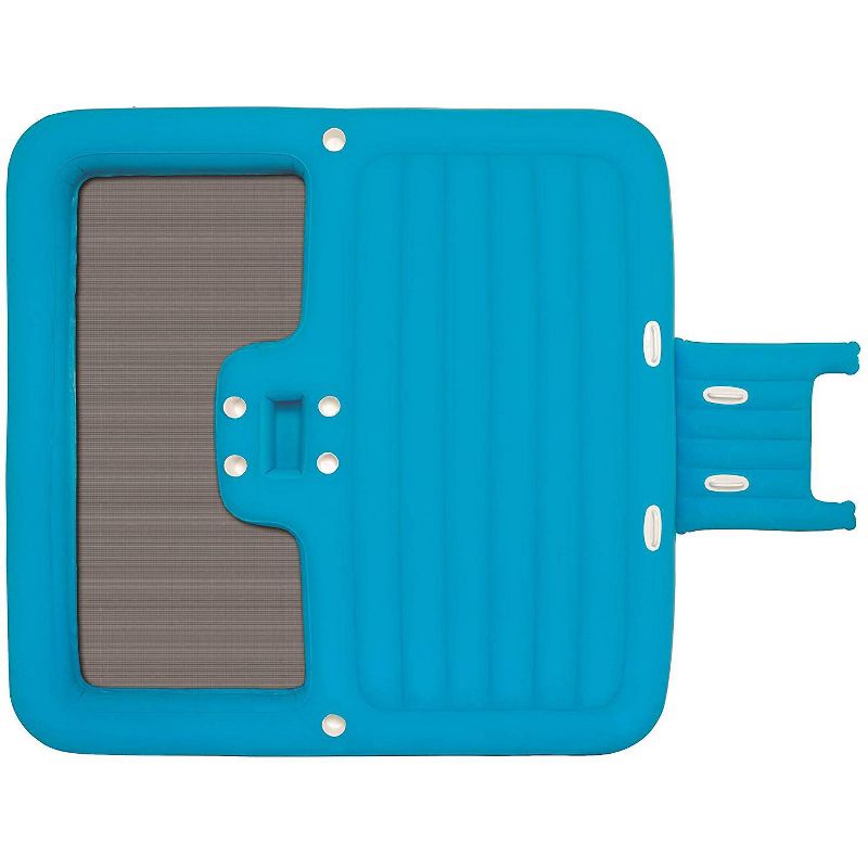 Airhead Sun Comfort Cool Suede Inflatable 6 Person Floating Island, Light Blue