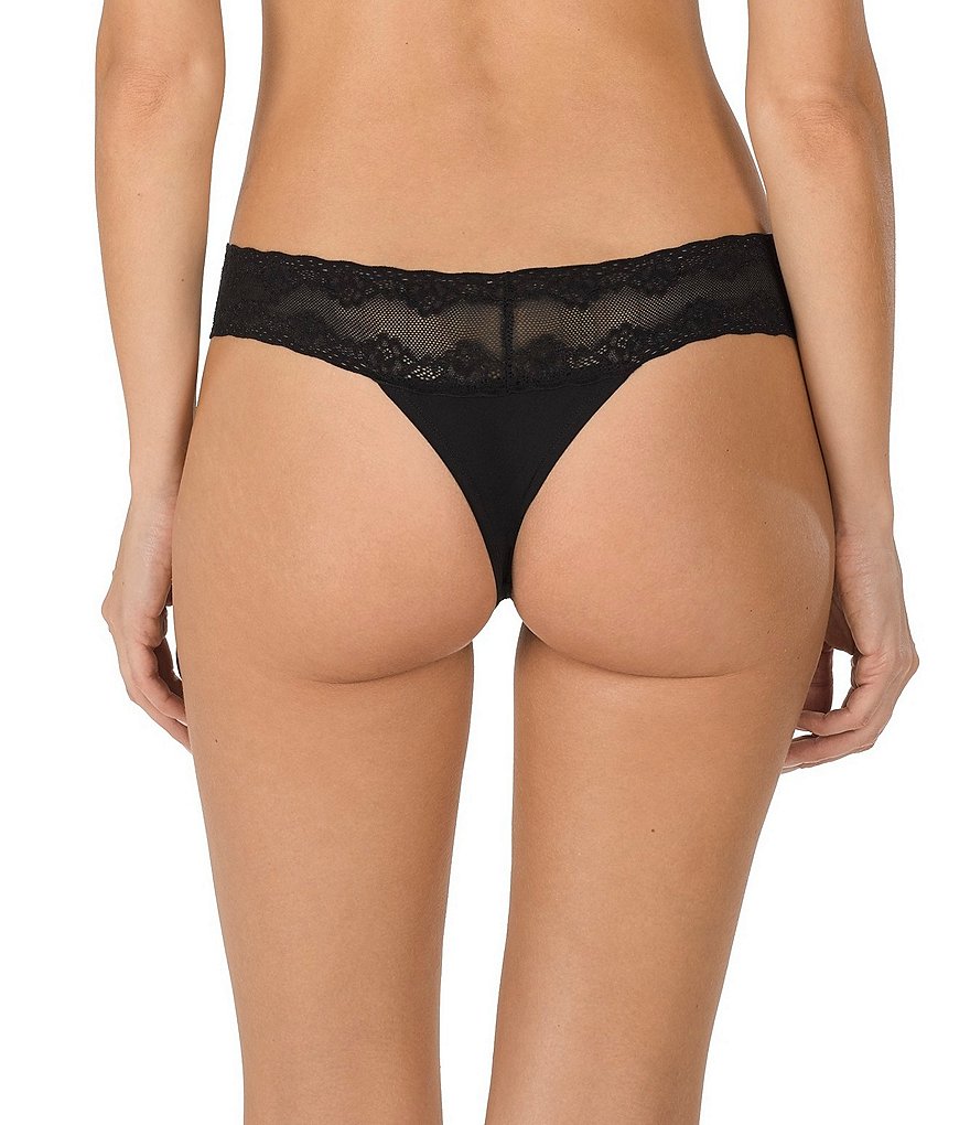 Natori Bliss Perfection Lace Trim Thong 3-Pack
