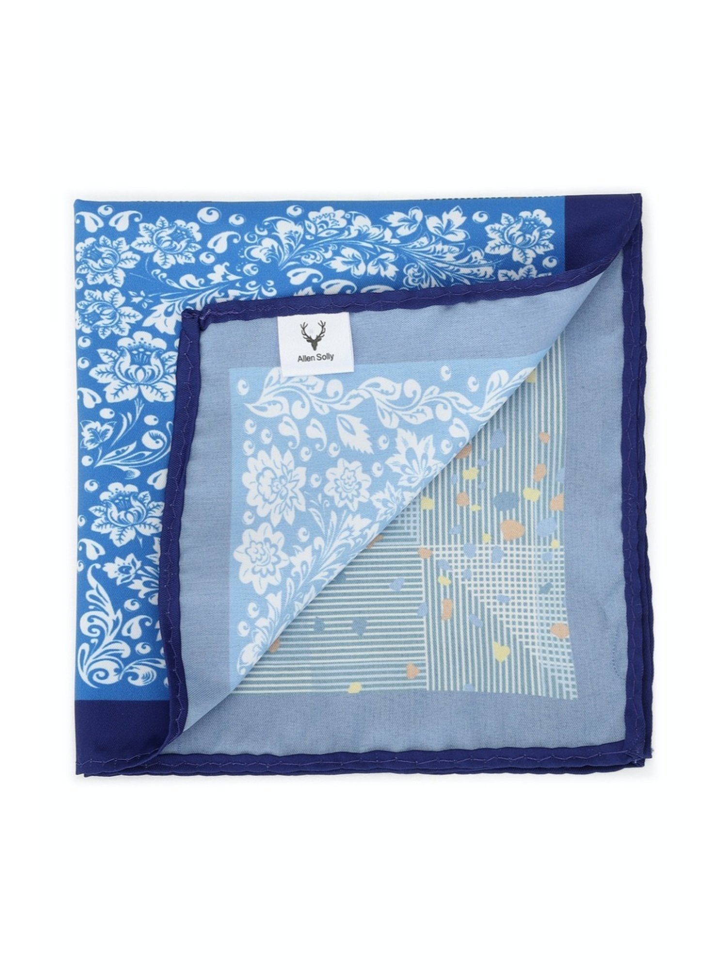 Van Heusen Green Printed Pocket Square