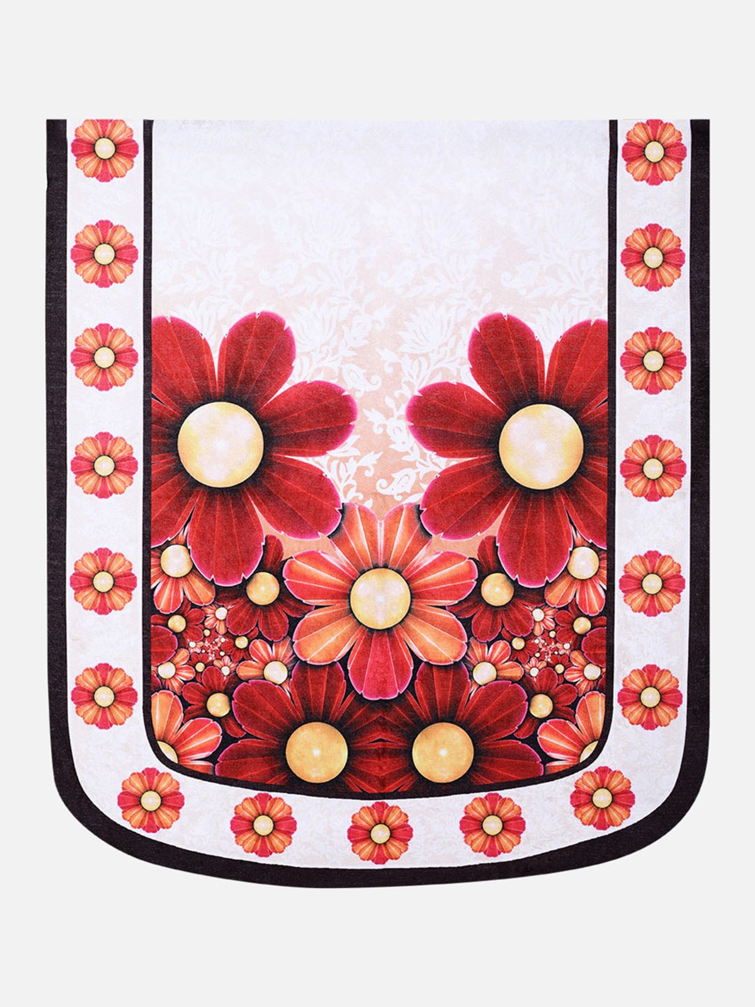 Romee Maroon Polyester Floral Sofa Covers