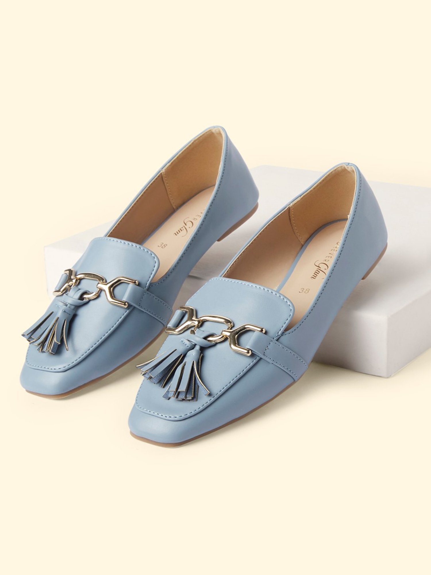 Forever Glam by Pantaloons Women's Blue Casual Mocassins