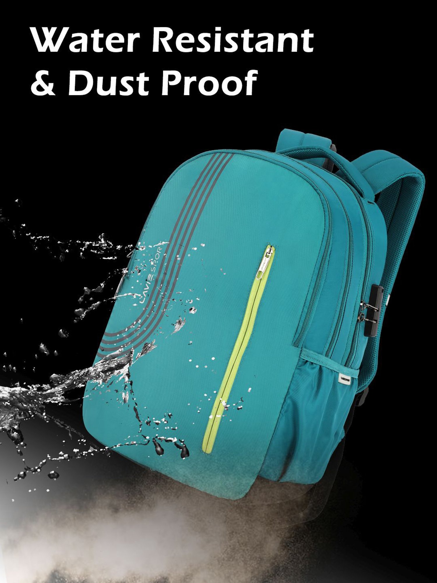 Lavie Sport Golf 36L Anti-theft Laptop Backpack For Men & Women | Laptop Bag For Boys & Girls (Teal)