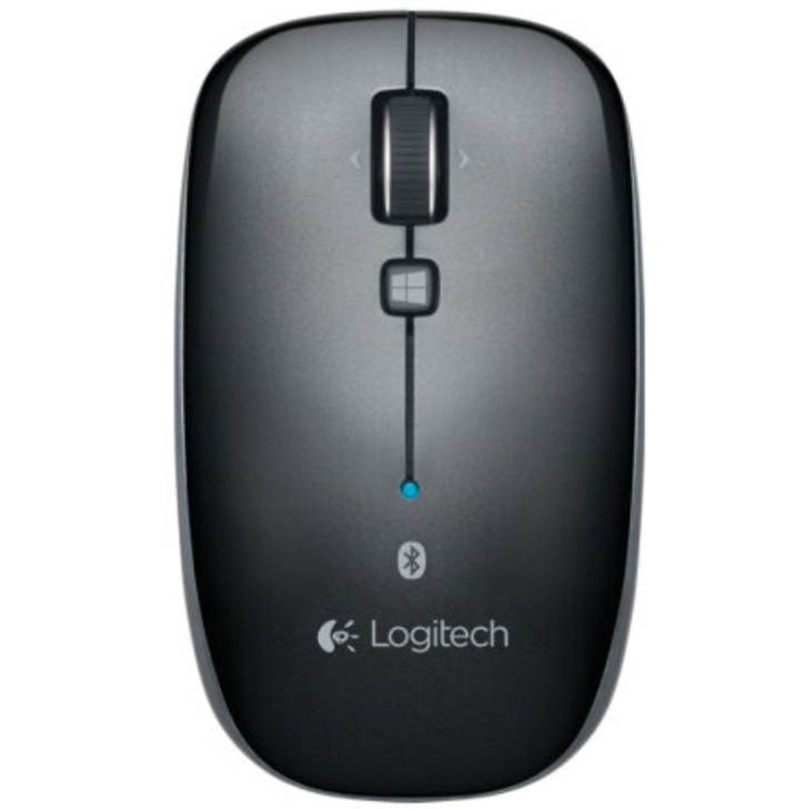 Logitech M557 Wireless 3.0 Bluetooth Mouse Black Red Sliding Mouse