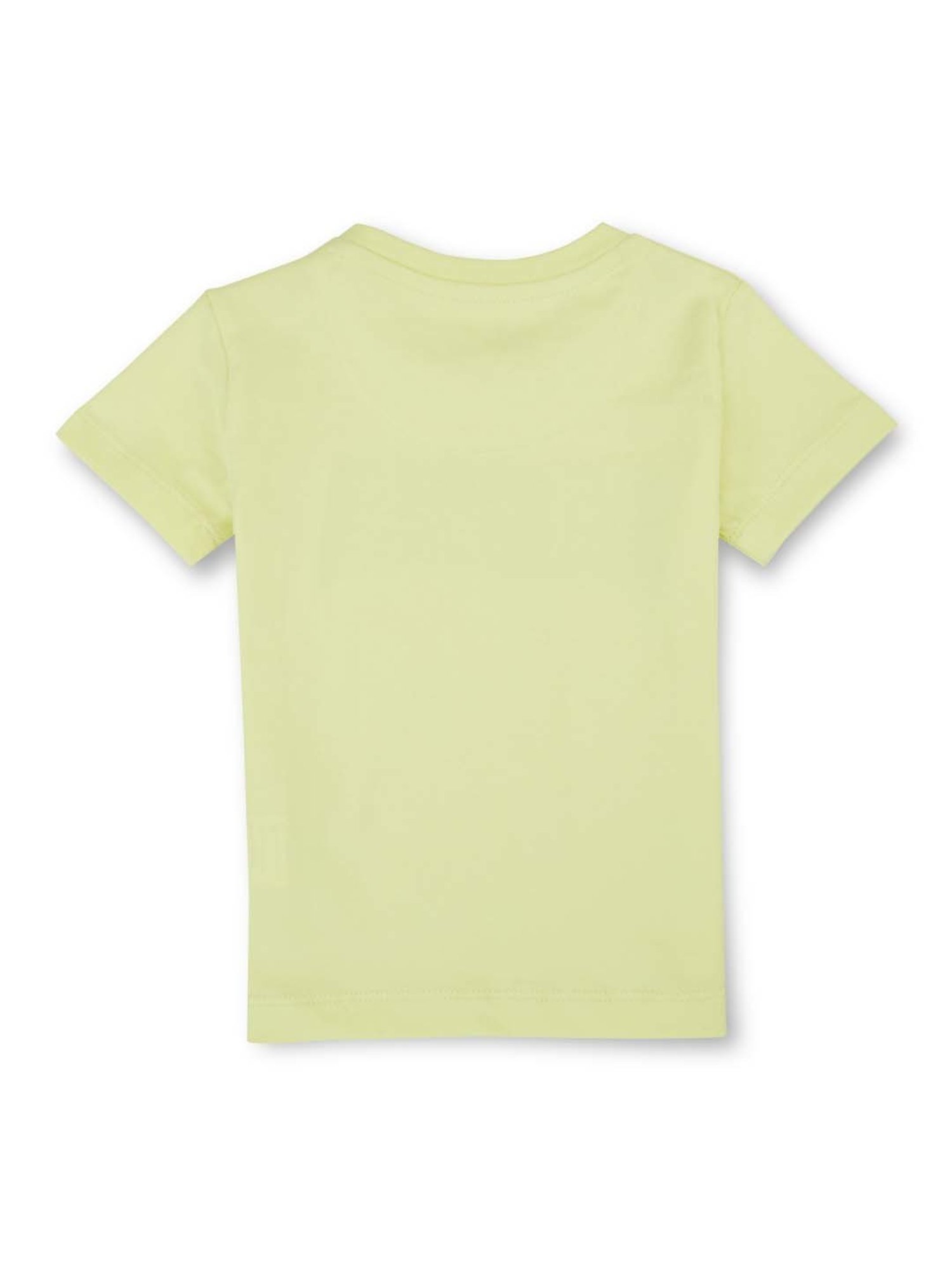 GJ baby Kids Yellow Cotton Printed T-Shirt