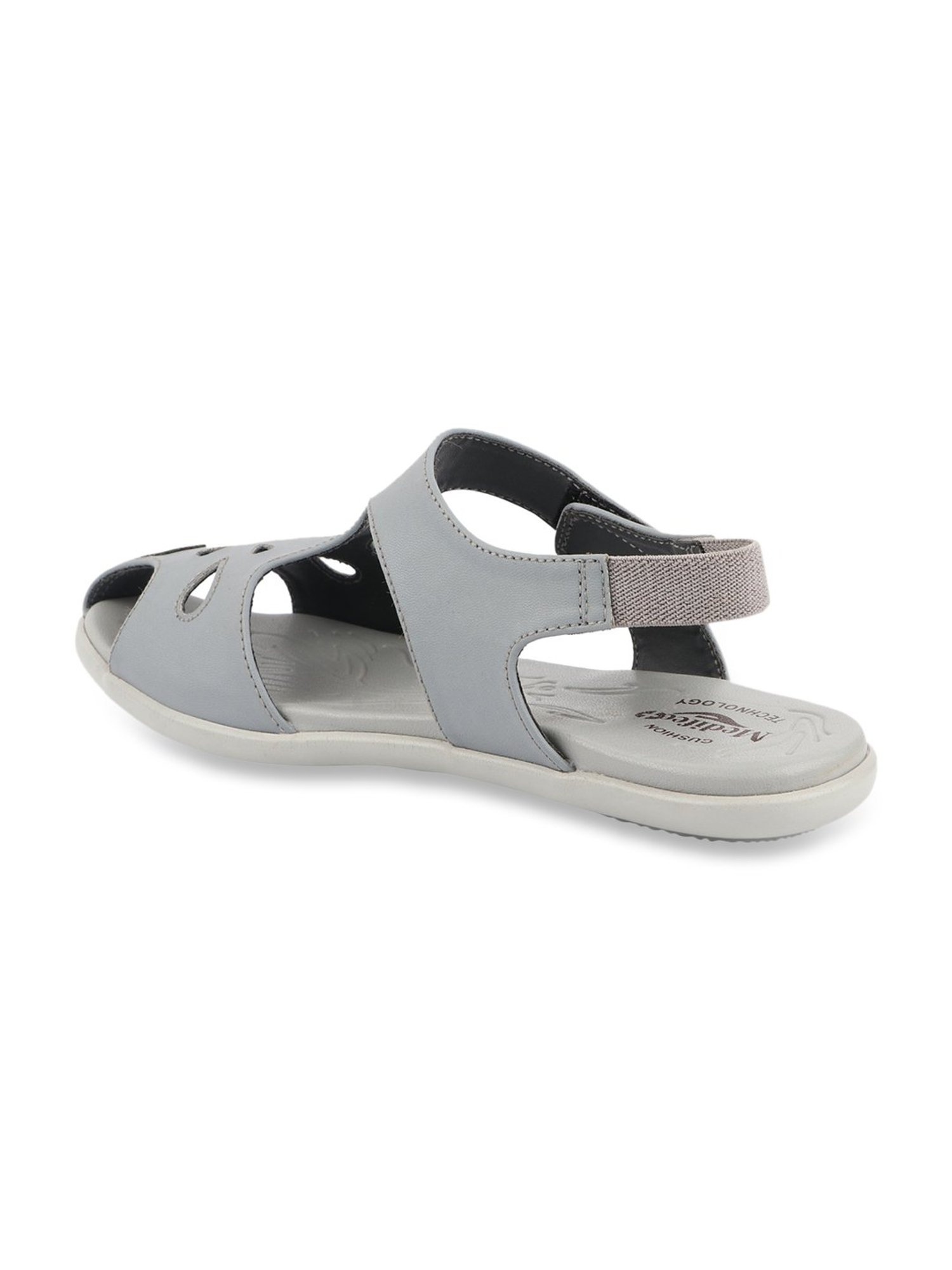 MediFeet Women's Grey Ankle Strap Sandals