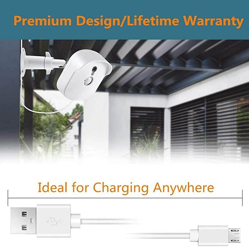 42.5Ft(13M) Power Extension Cable for Wyze Cam/Wyze Cam Pan, Blink Mini/Blink XT Cam, Yi Camera, NestCam Indoor and Quick Charge Power for Home Security Camera (2 Pack)