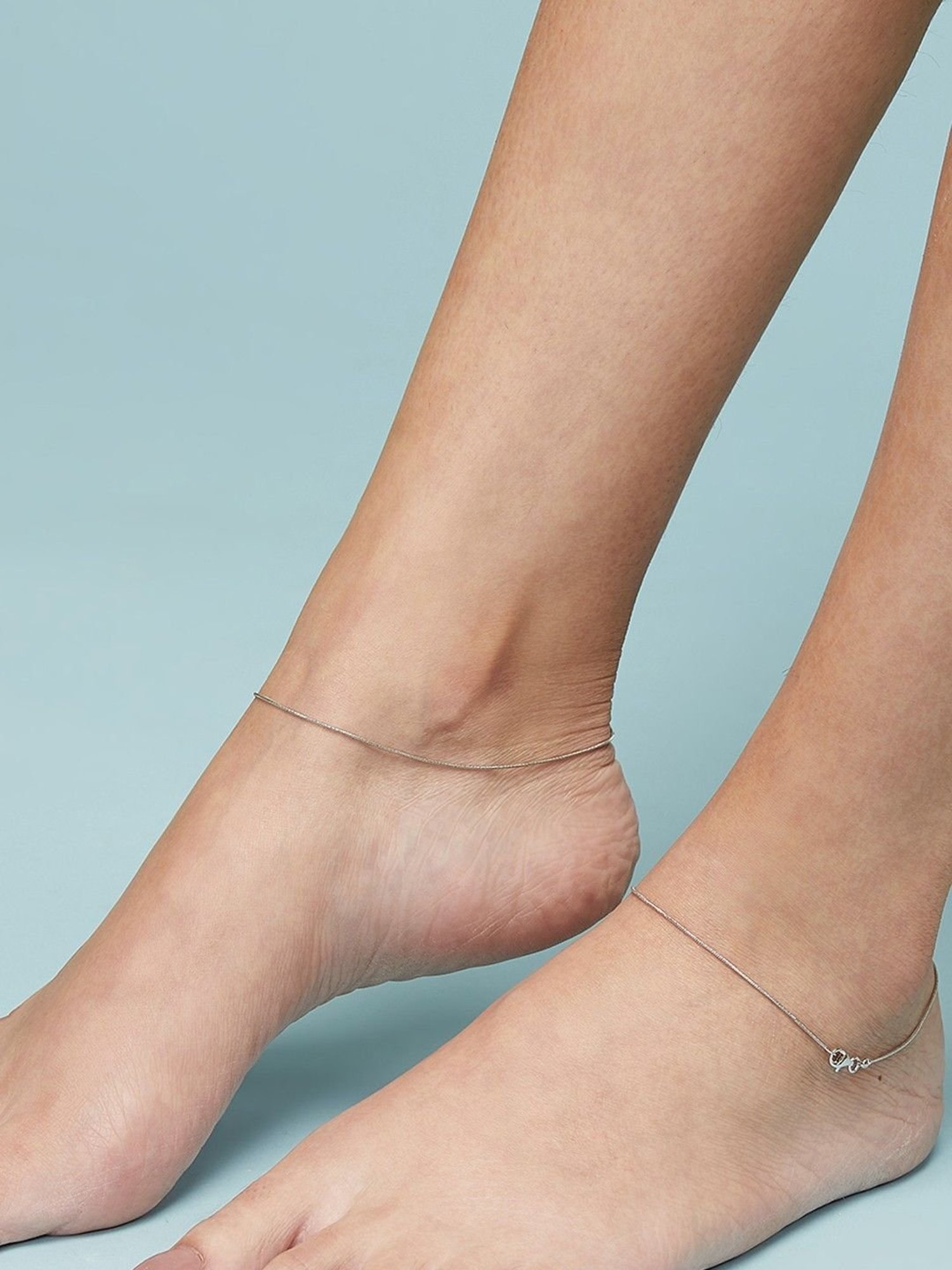 Zavya 92.5 Sterling Silver Anklet for Women - Pair of 2