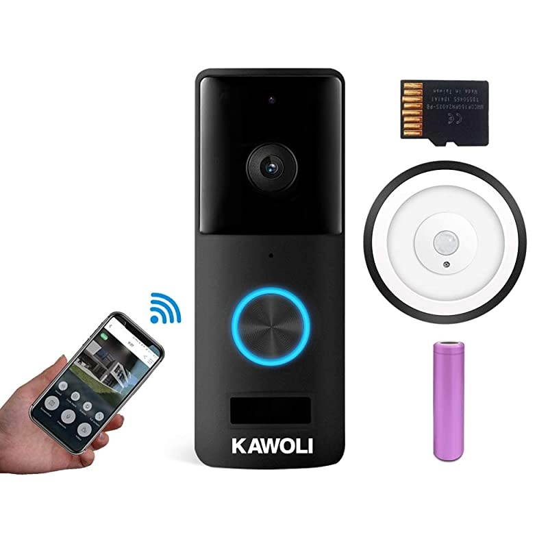 Security WiFi Video Doorbell  Smart Wireless Doorbell Camera with Night Light 58 Chimes RealTime Response No Monthly Fees Secure Local StorageBlack Vedio