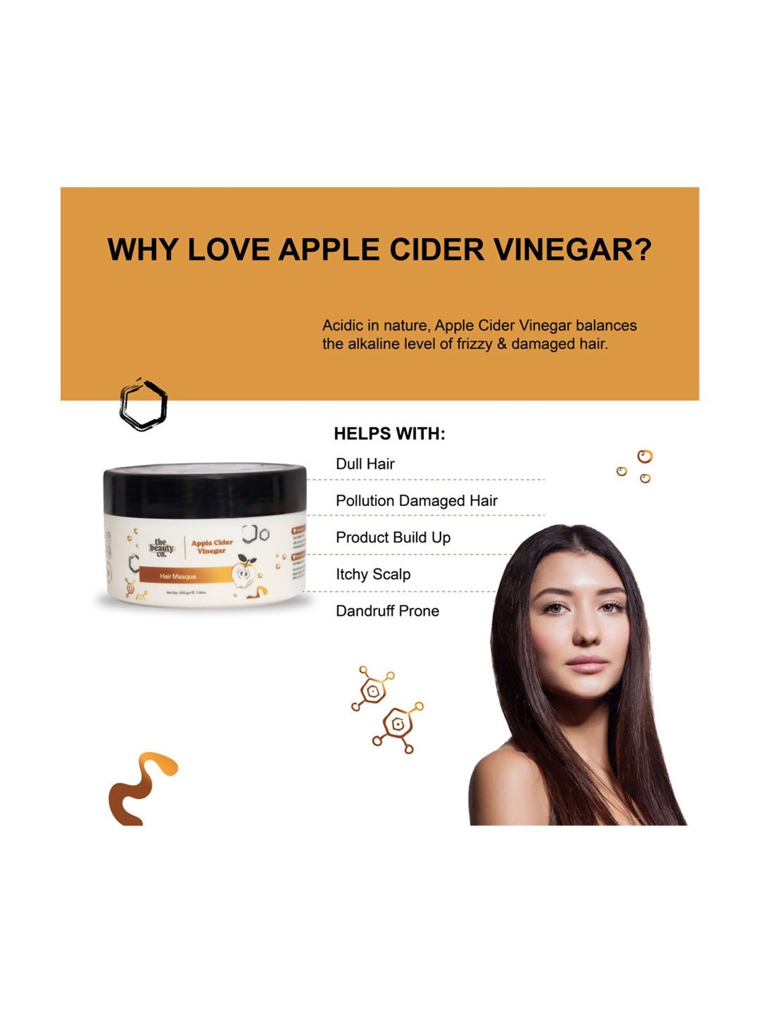 The Beauty Co. Apple Cider Vinegar Hair Mask - 200 gm