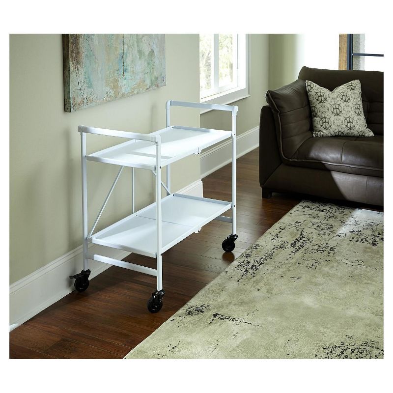 Cosco Indoor - Outdoor Folding Serving Cart - White