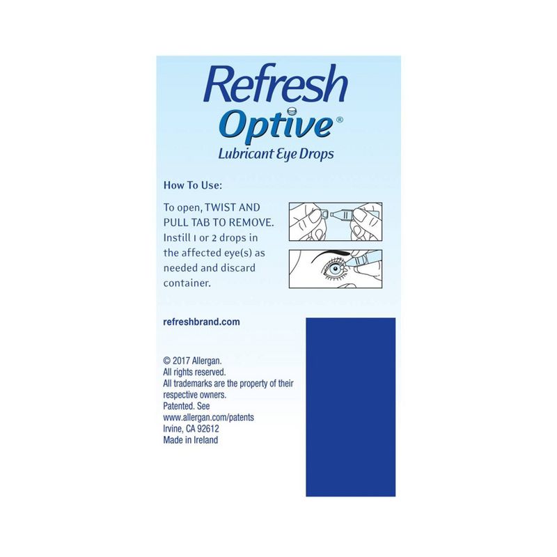 Refresh Optive Sensitive Lubricant Eye Drops - 60ct