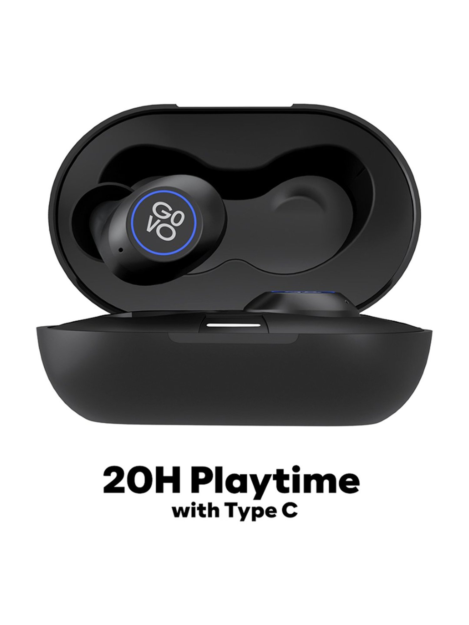 GOVO GoBuds 410 In Ear BT Earbuds with IPX5 Water Resistant & Upto 20H Playtime (Black, Wireless)