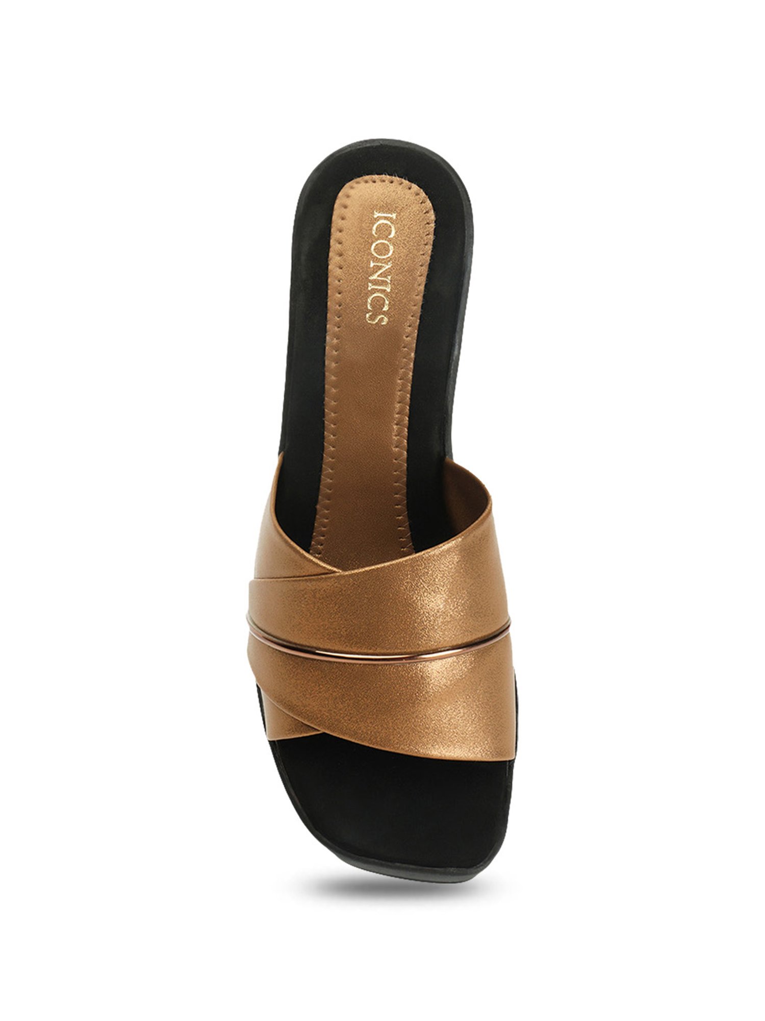 Iconics Women's Antique Gold Casual Sandals
