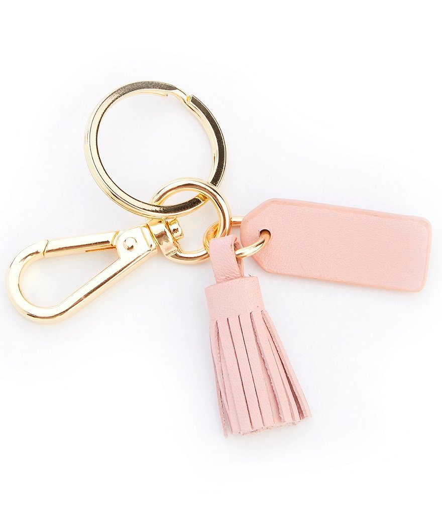 ROYCE New York Mini Leather Tassel Key Fob