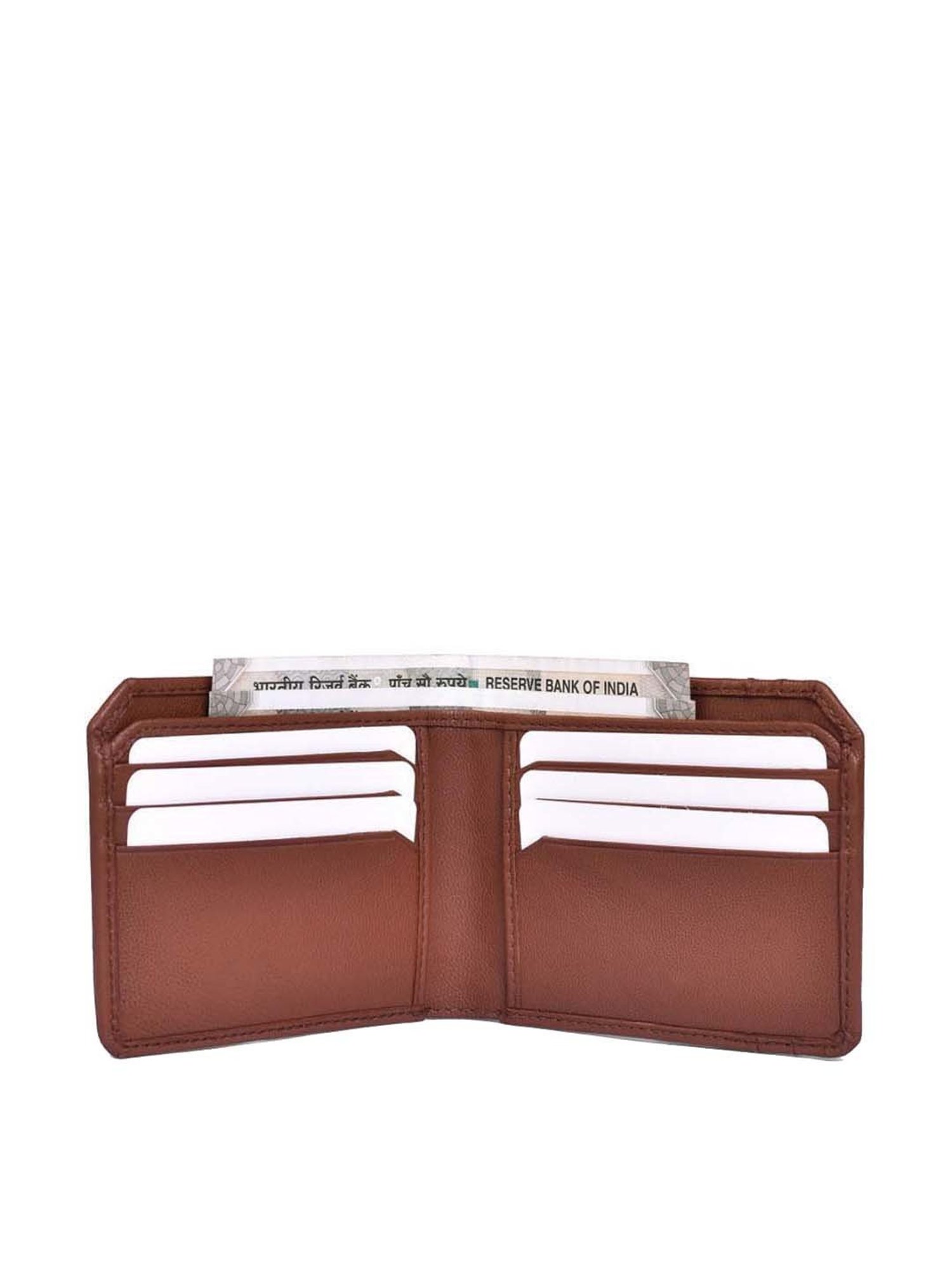 BELWABA Tan Casual Leather Bi-Fold Wallet for Men