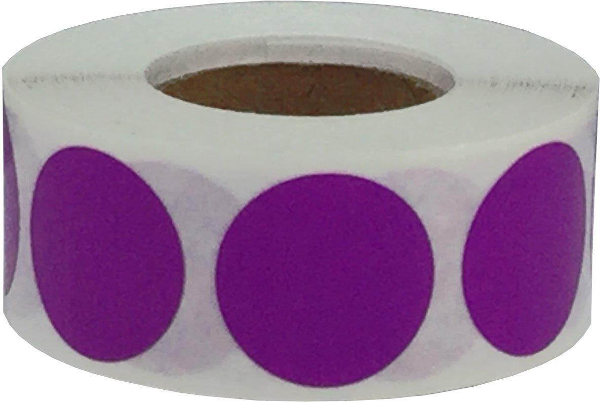 Color Coding Labels Lilac Round Circle Dots For Organizing Inventory 3/4 Inch 500 Total Adhesive Stickers