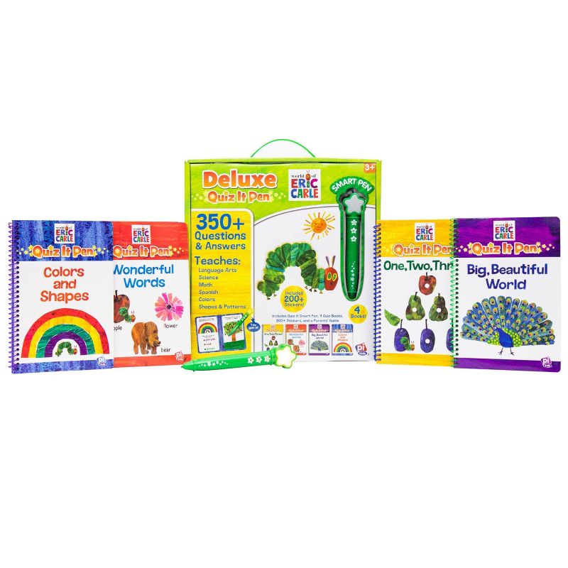 Pi Kids Eric Carle Deluxe Quiz It Pen with 4 Books and Bonus Stickers
