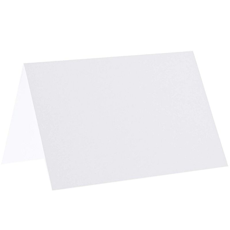 Sustainable Greetings 100-Pack White Blank Half Fold All Occasions Greeting Cards Bulk Sets with Envelopes 4x6 in