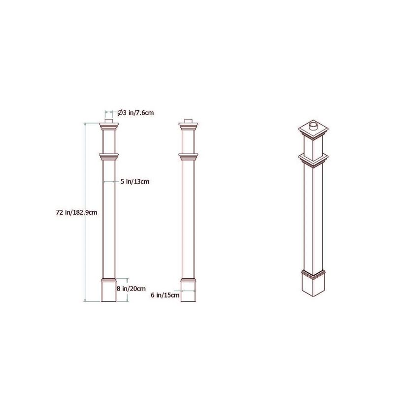 Kathy Ireland J du J Sierra Craftsman 18"H White Outdoor Post Mount Light