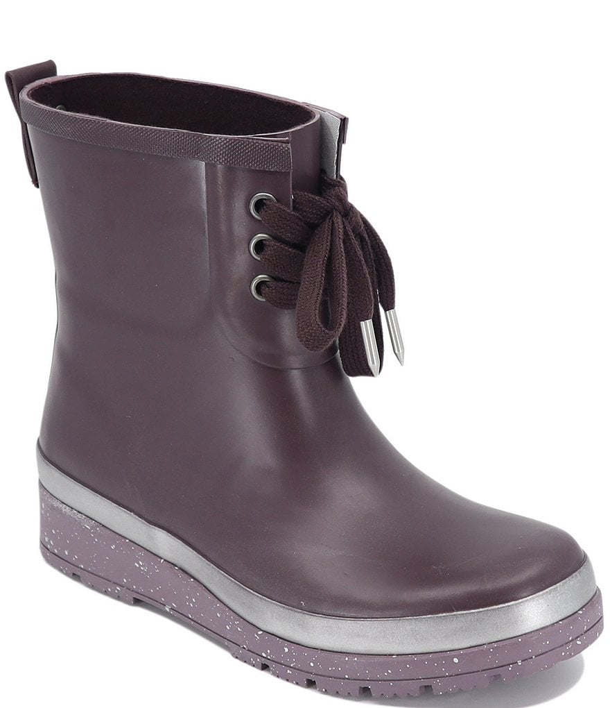 Splendid Dawn Lace Front Wedge Rain Booties