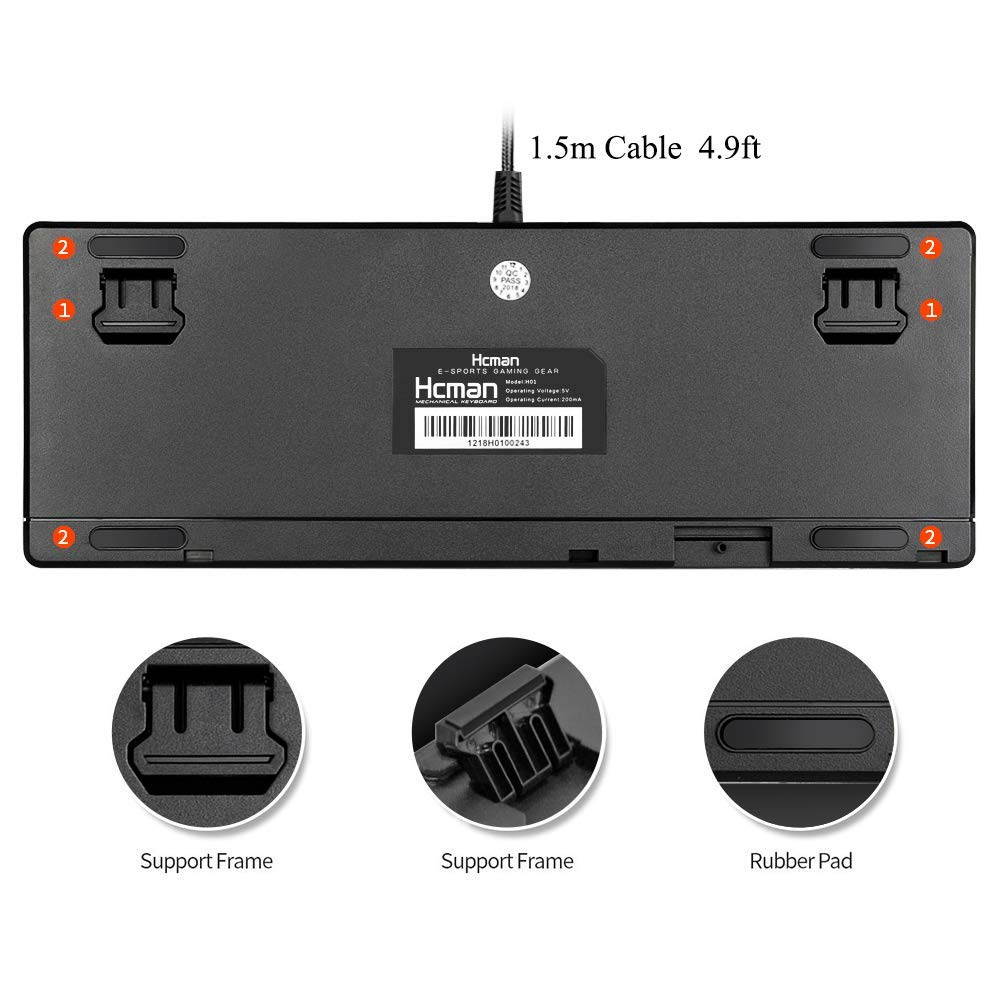 Glorious Modular Mechanical Gaming Keyboard (GMMK)- Barebone Edition (DIY Assembly Required) (Full Size, Black) + Glorious Black Aura Keycaps (Bundle)