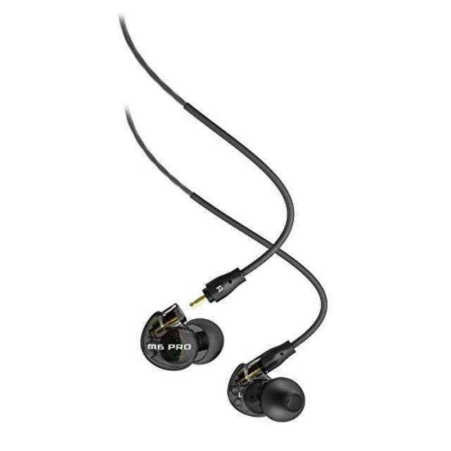 MEE audio M6 Pro Universal-Fit Noise-Isolating Musician's In-Ear Monitors with Detachable Cables (Smoke)