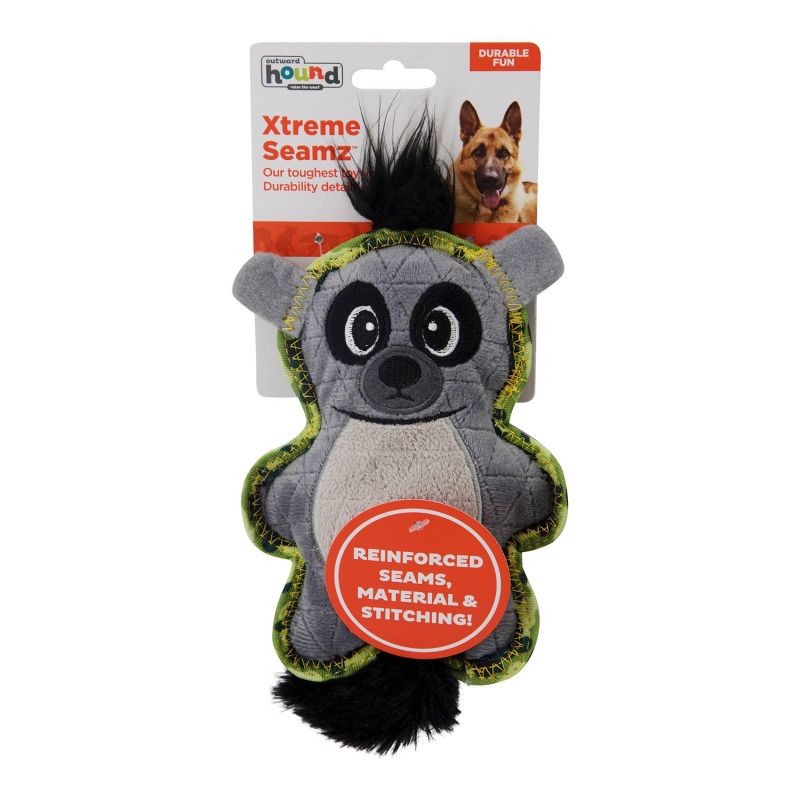 Outward Hound Xtreme Seamz Lemur Dog Toy - Gray - S
