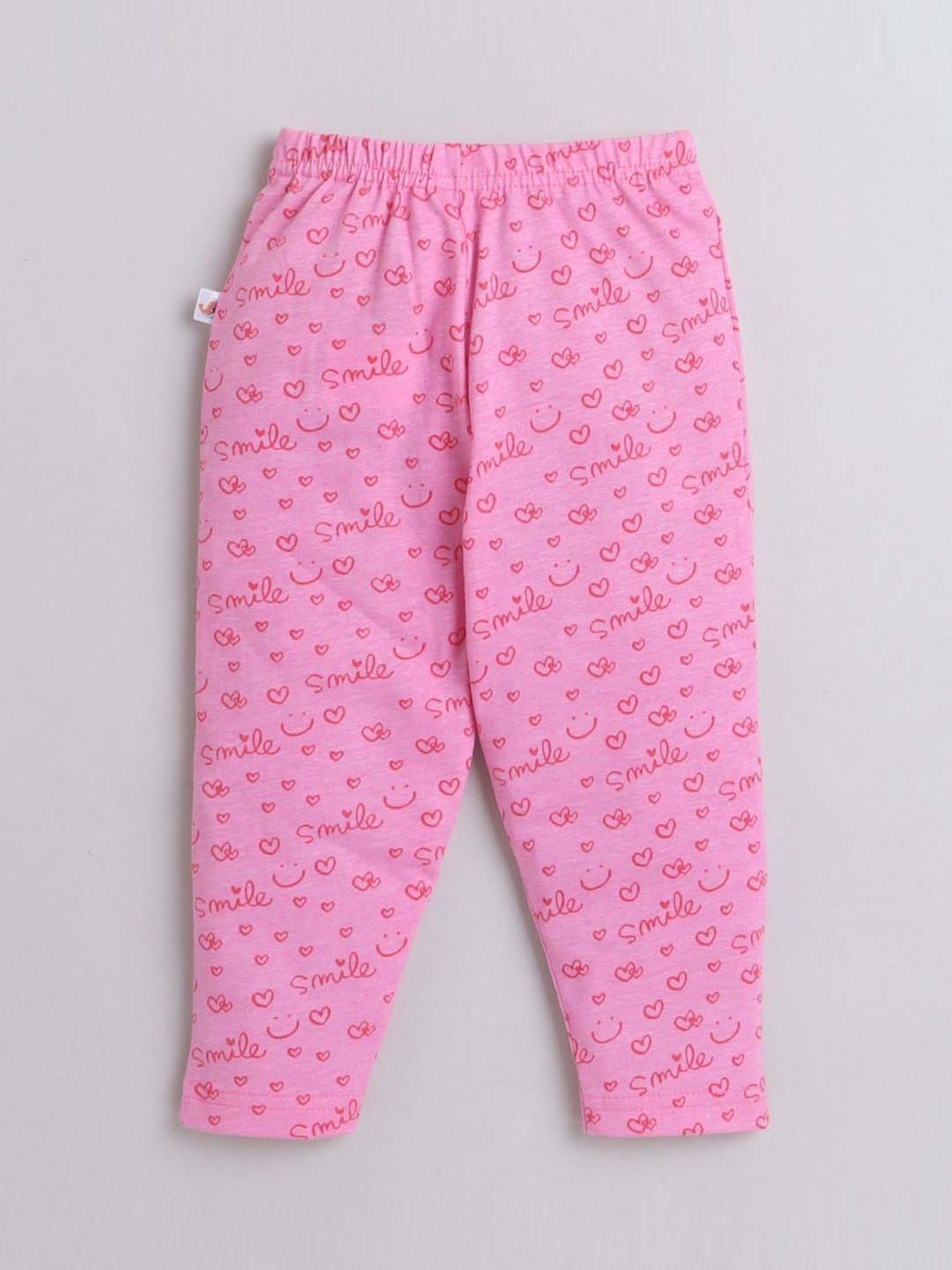 Bumzee Girls Red & Pink Printed Pajamas (Pack of 3)