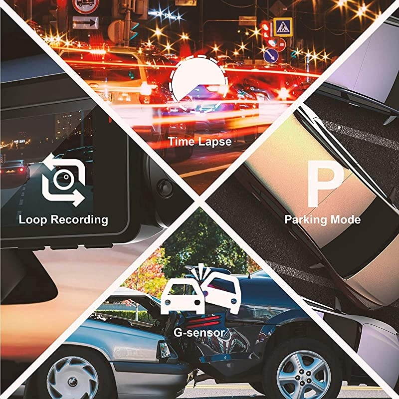 V3 Basic Dual Camera Front and Inside Cabin Infrared Night Vision Full HD 1080p WiFi Car Taxi Dash Cam with Supercapacitor, 2.7" LCD Screen (V3 Basic - Without GPS)