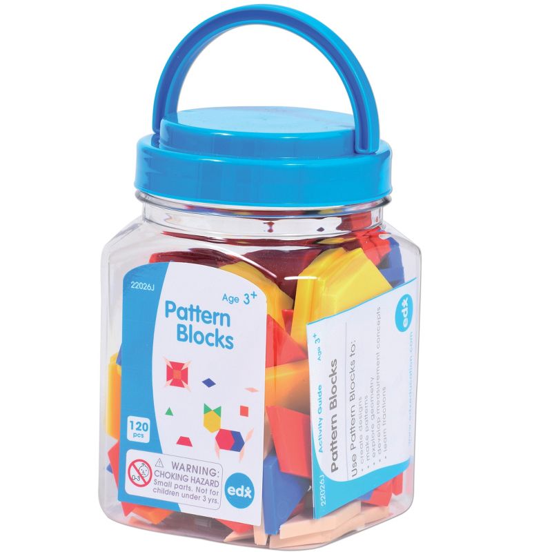 Edx Education Plastic Pattern Blocks - Set of 120