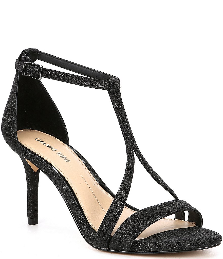 Gianni Bini Shaylinn Glitter T-strap Sandals